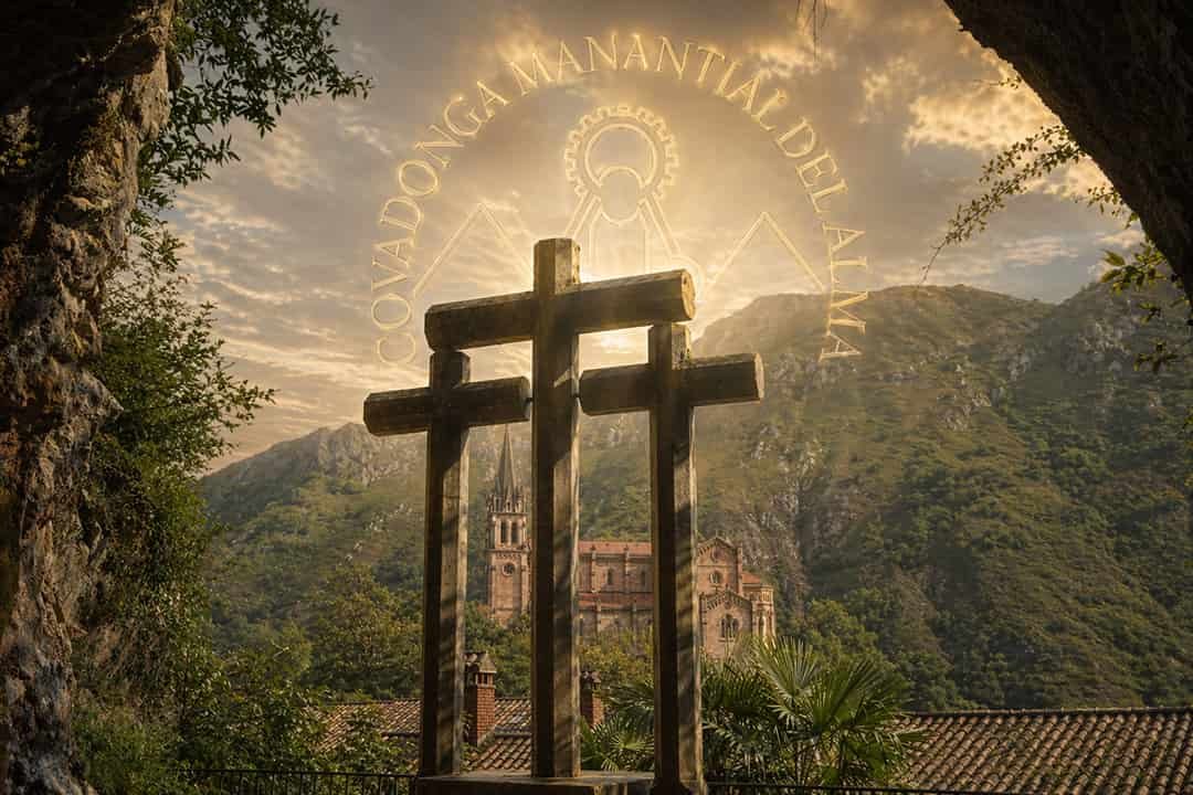 entorno del santuario las tres cruces covadonga manantial del alma